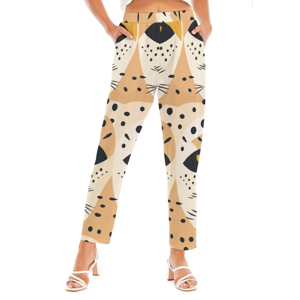 All-Over Print Women's Loose Straight-leg Pants