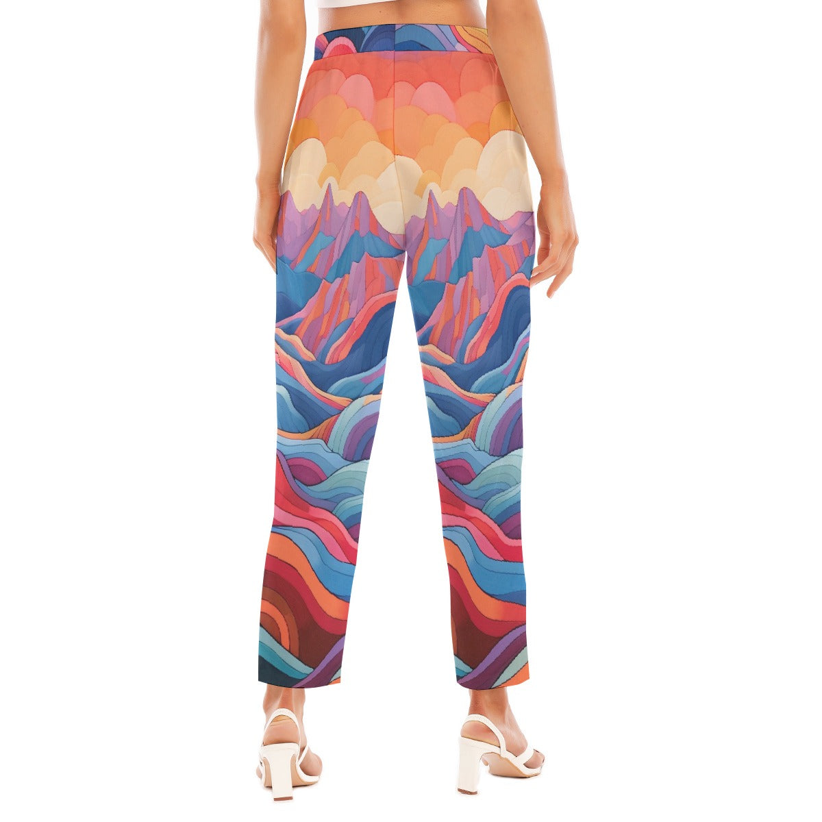 All-Over Print Women's Loose Straight-leg Pants