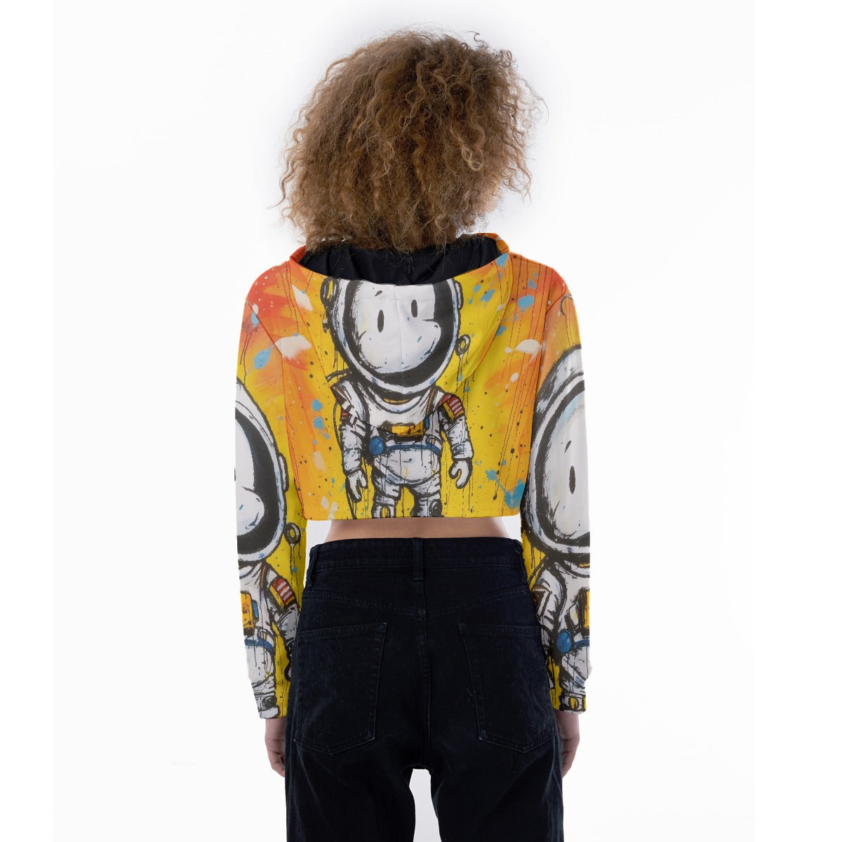 All-Over Print Women's Crop Top Hoodie