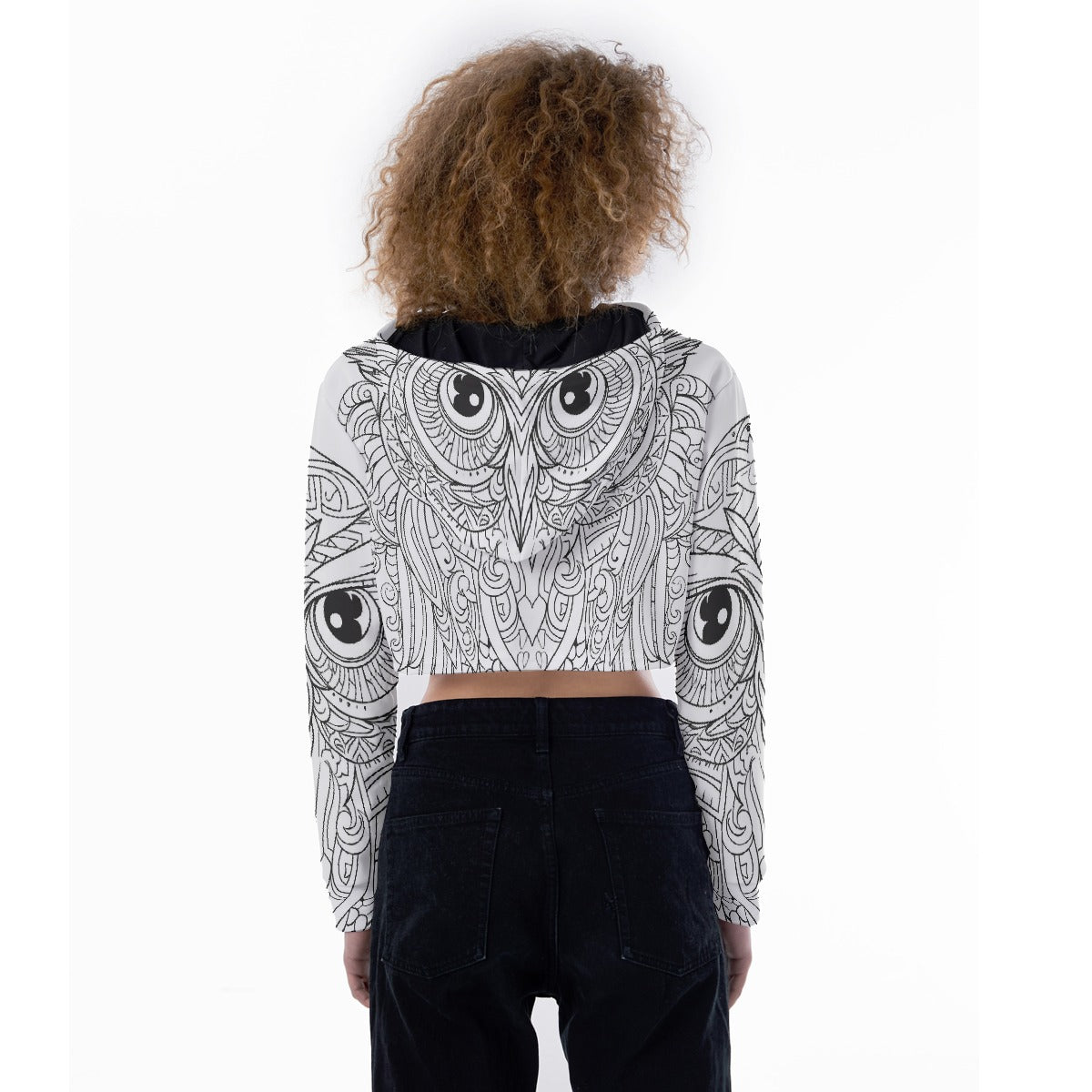 All-Over Print Women's Crop Top Hoodie