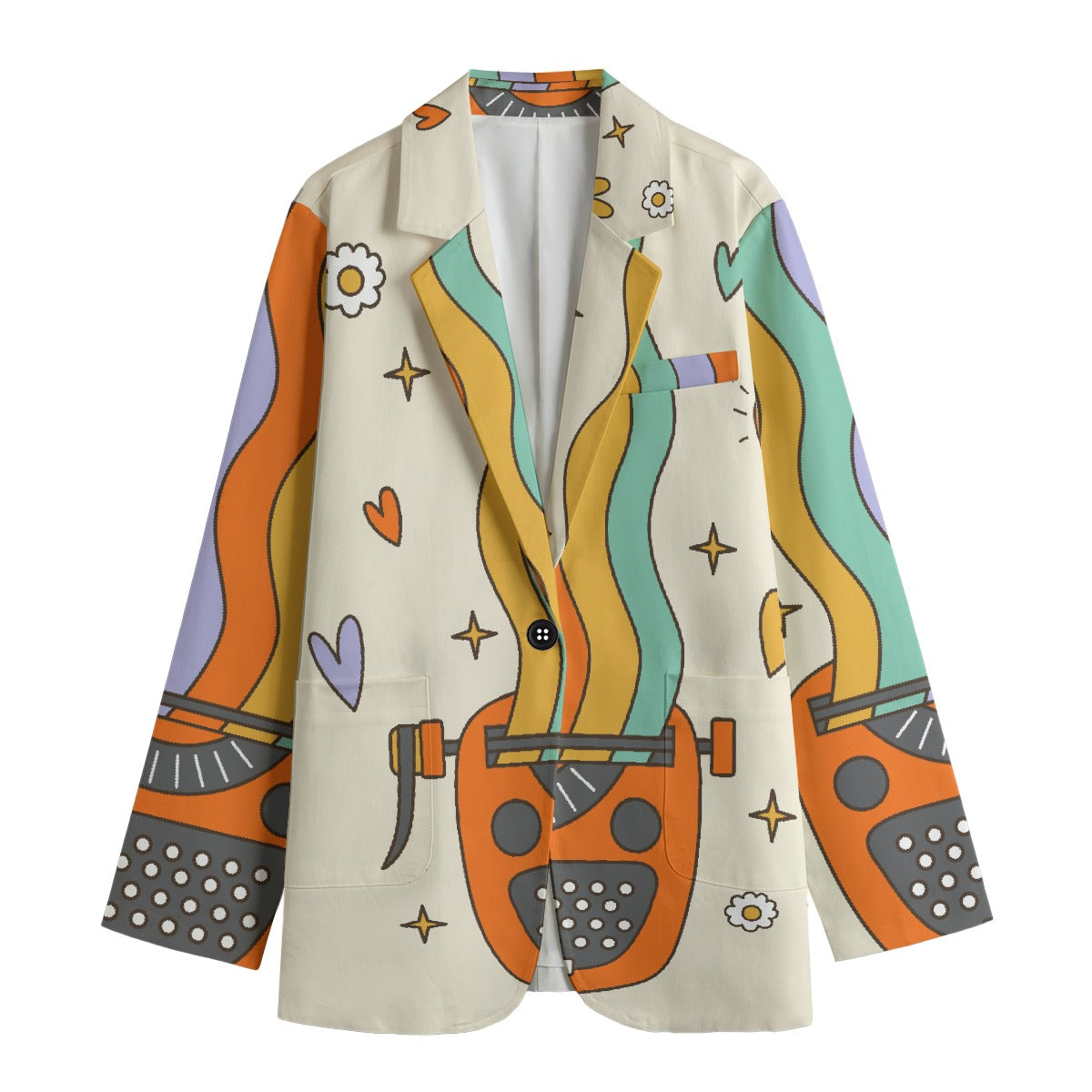 All-Over Print Women's Leisure Blazer