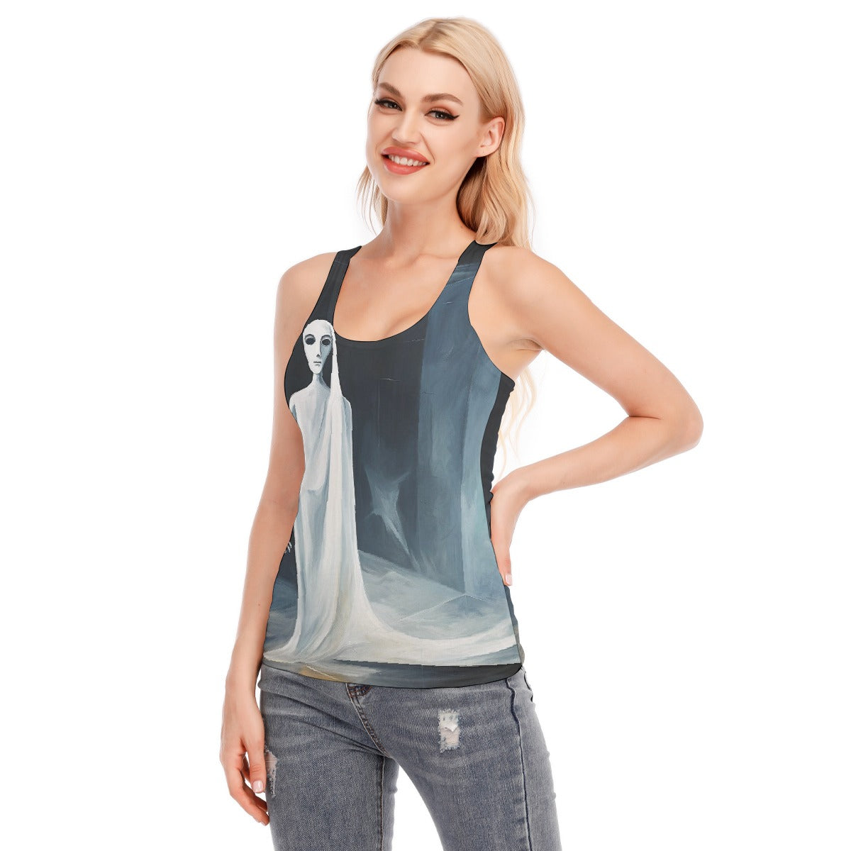 All-Over Print Women's Racer Vest | 190GSM Cotton