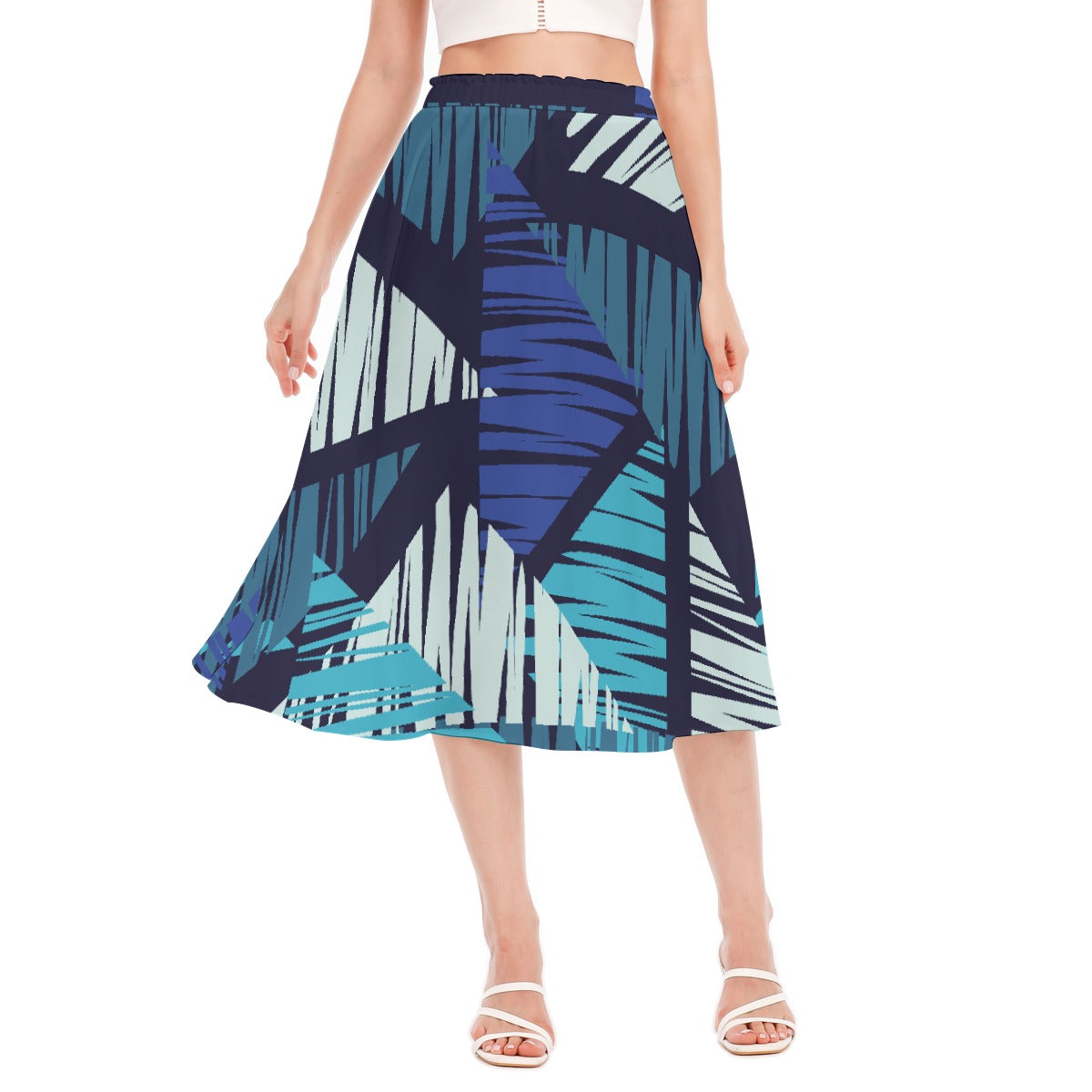 All-Over Print Women's Long Section Chiffon Skirt