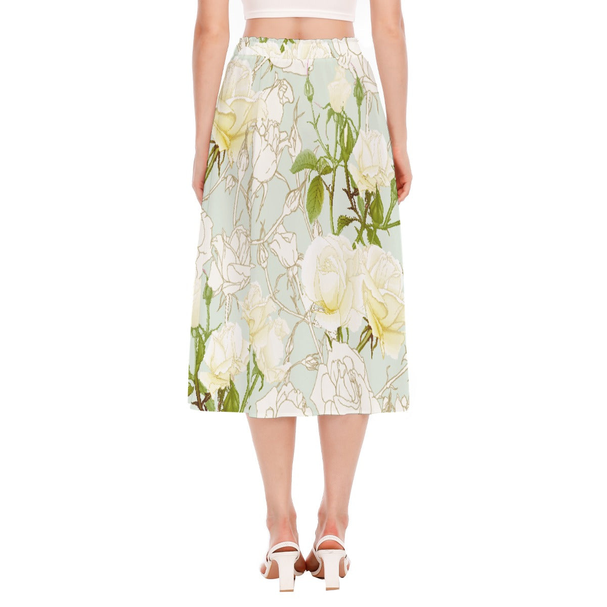 All-Over Print Women's Long Section Chiffon Skirt