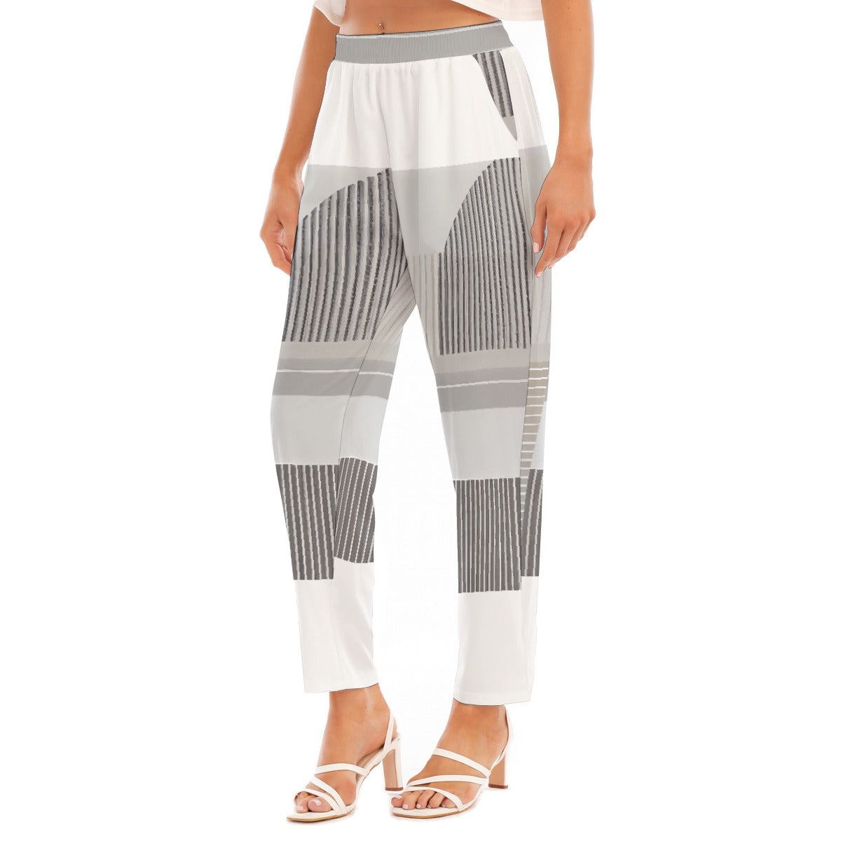 All-Over Print Women's Loose Straight-leg Pants