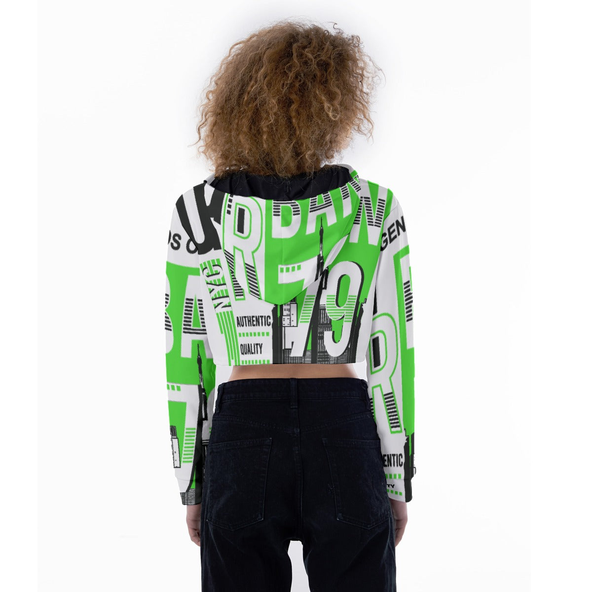 All-Over Print Women's Crop Top Hoodie