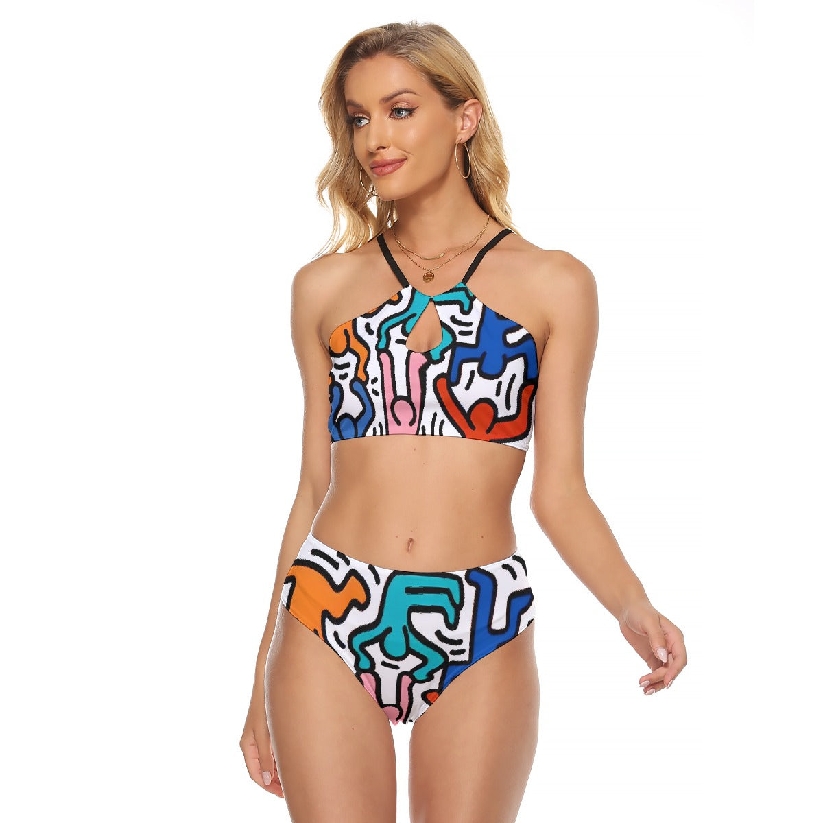 All-Over Print Women's Cami Keyhole One-piece Swimsuit