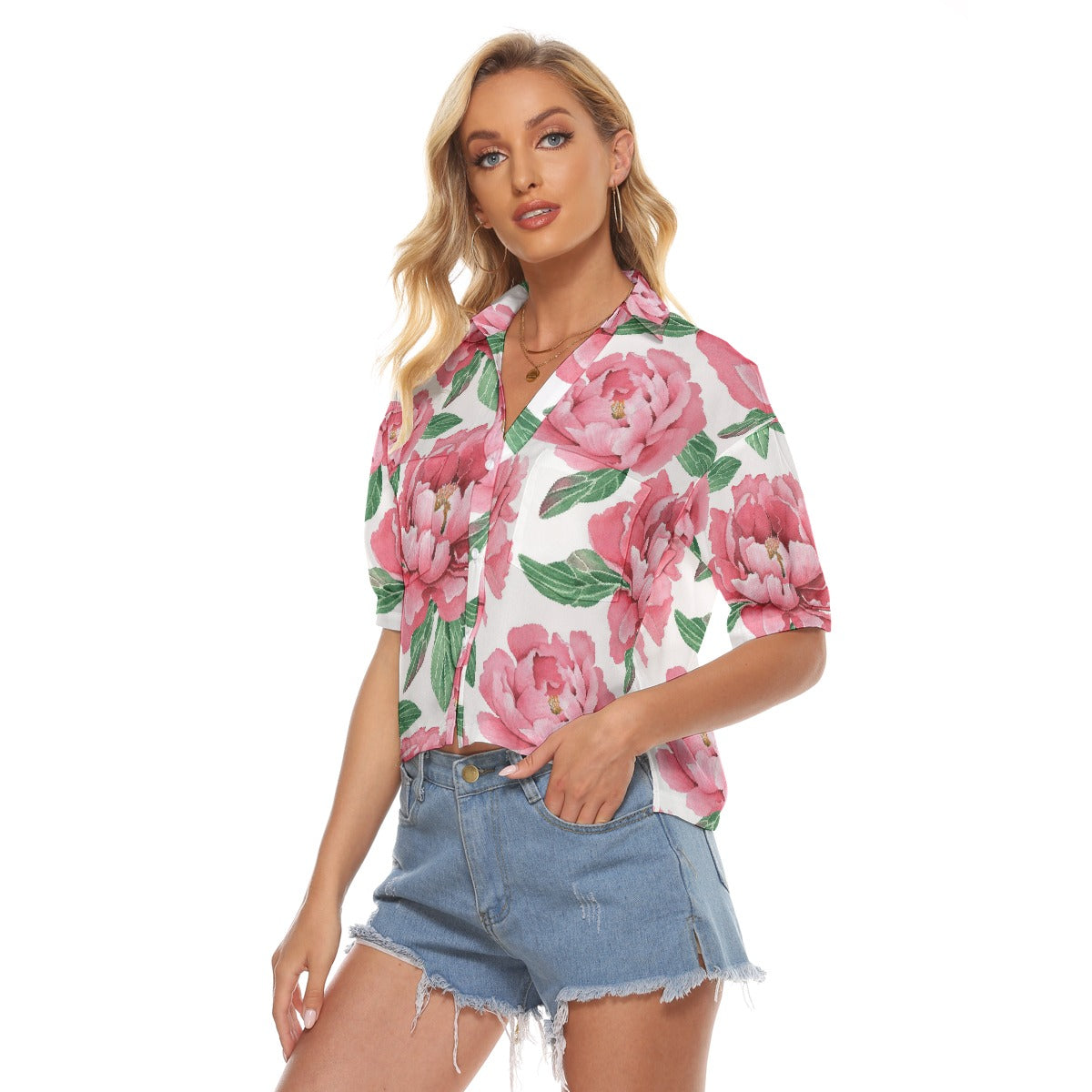 All-Over Print Women's V-neck Shirts