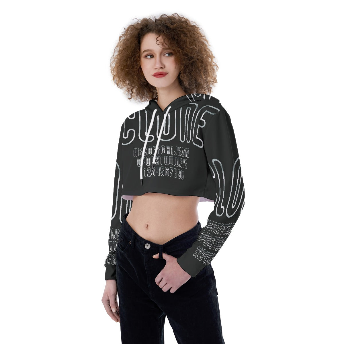 All-Over Print Women's Crop Top Hoodie