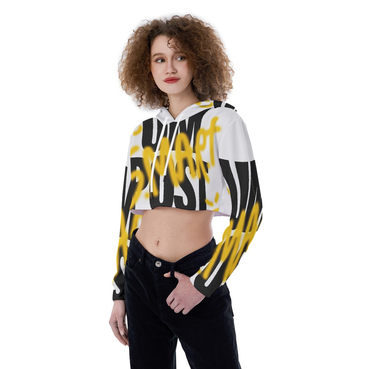 All-Over Print Women's Crop Top Hoodie