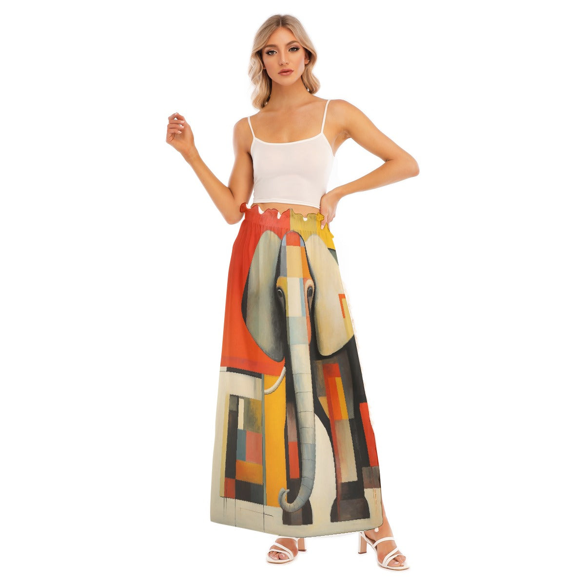 All-Over Print Women's Side Split Skirt