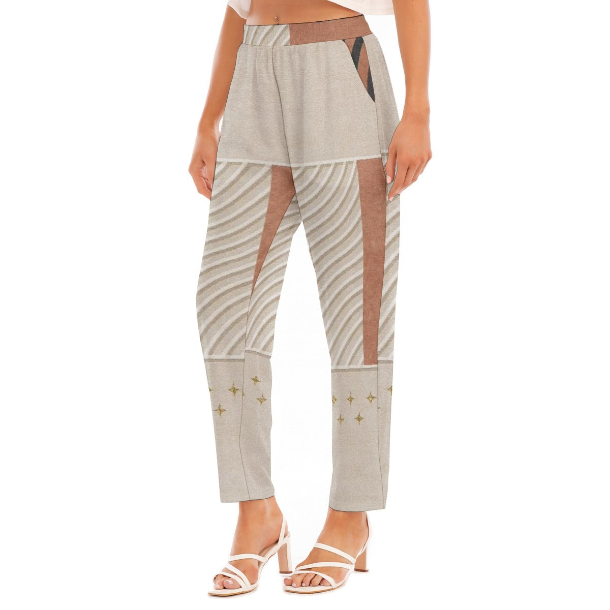 All-Over Print Women's Loose Straight-leg Pants