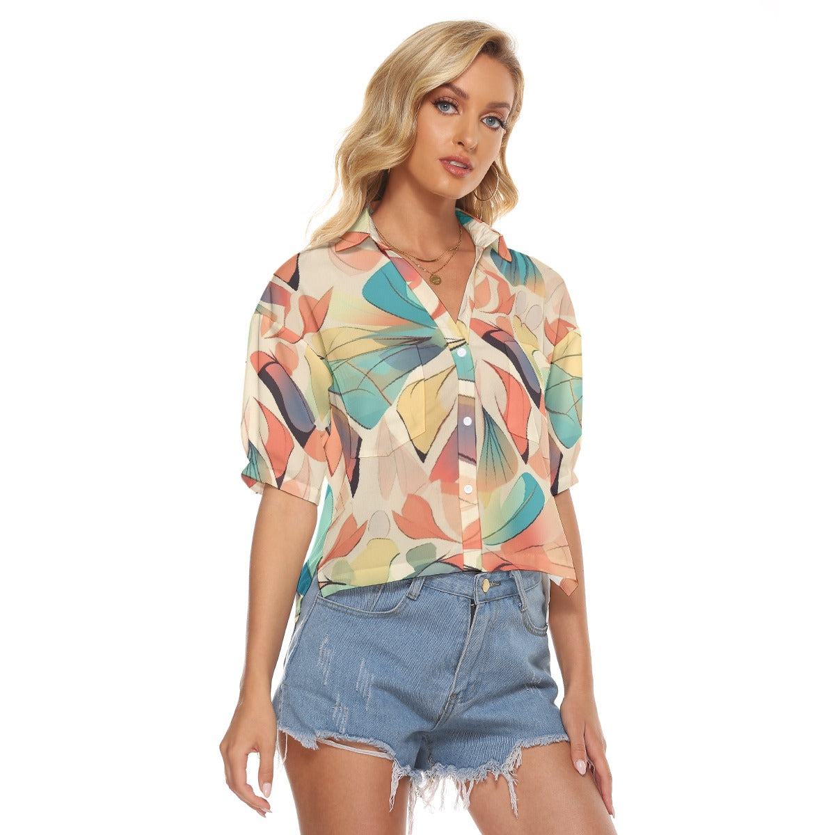 All-Over Print Women's V-neck Shirts