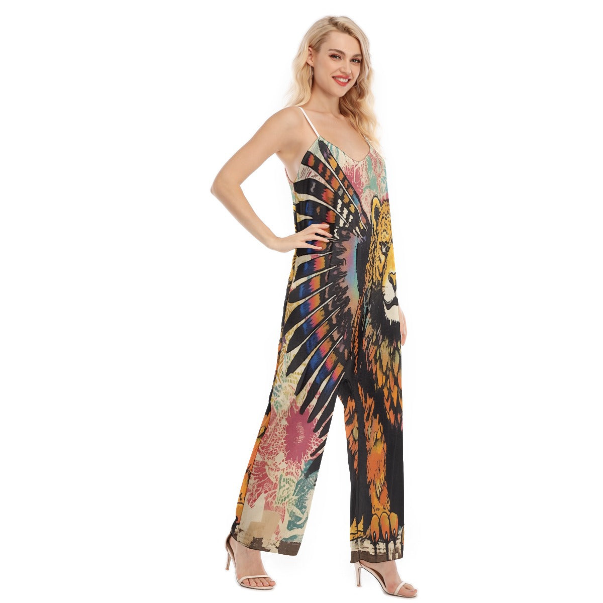 All-Over Print Women's Loose Cami Jumpsuit