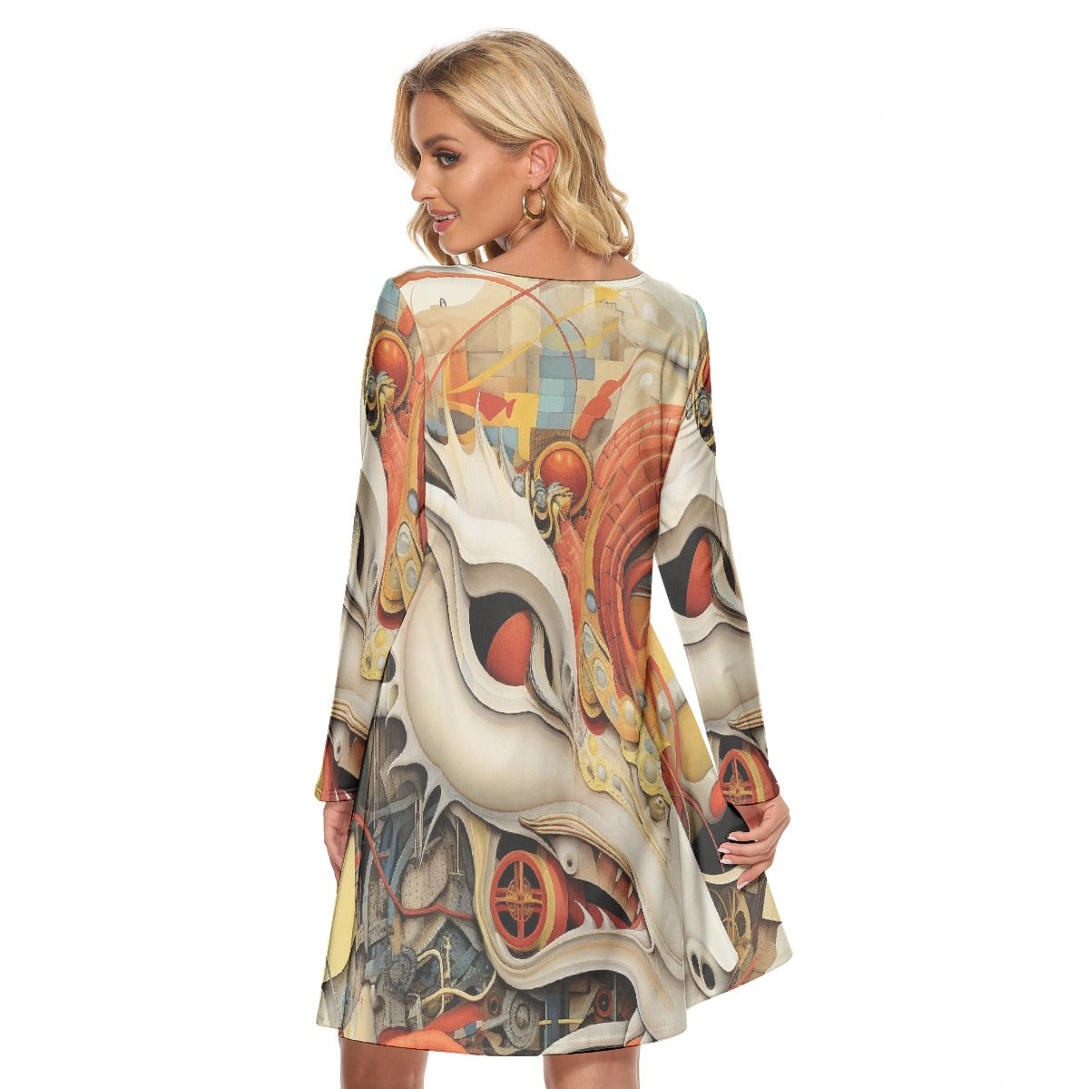 All-Over Print Women's Crew Neck Dress