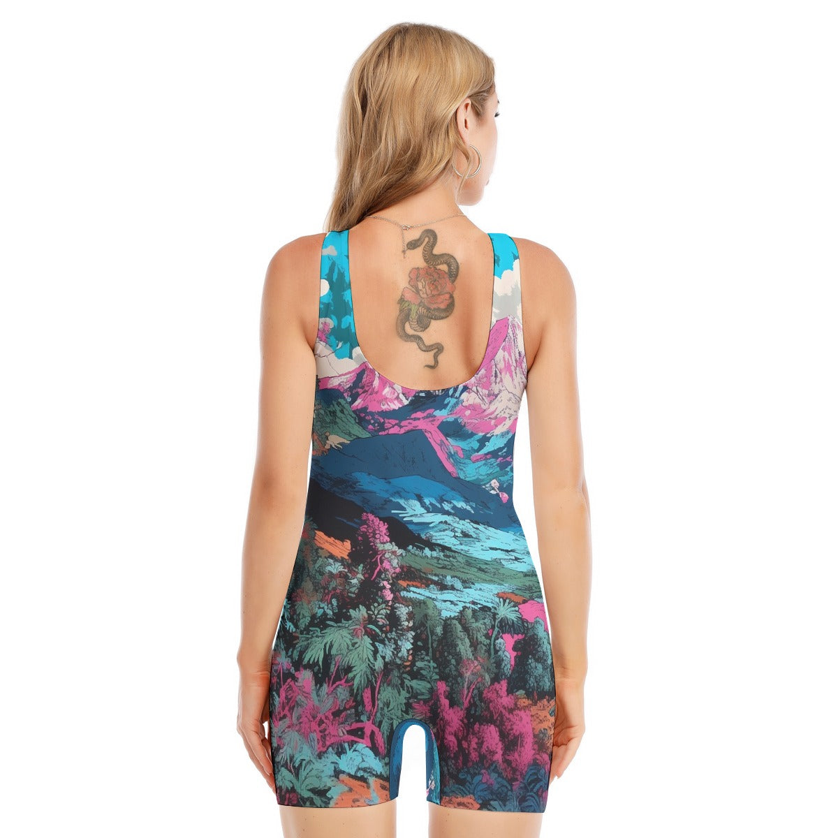All-Over Print Women's Sleeveless One-piece Swimsuit