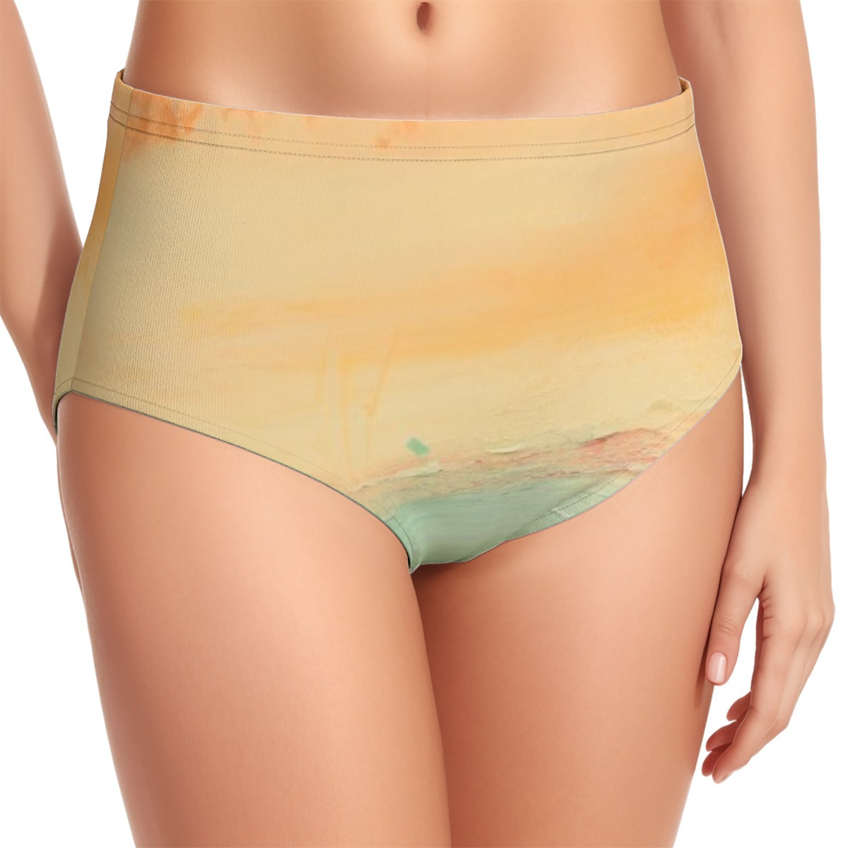 All-Over Print Women's Swimsuit Set With Halter