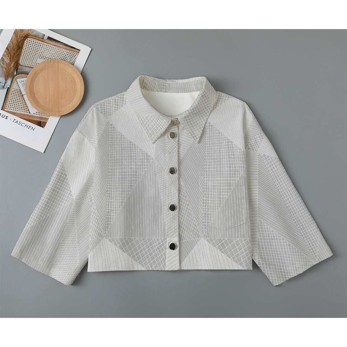 All-Over Print Women's Cropped Jacket | 245GSM Cotton