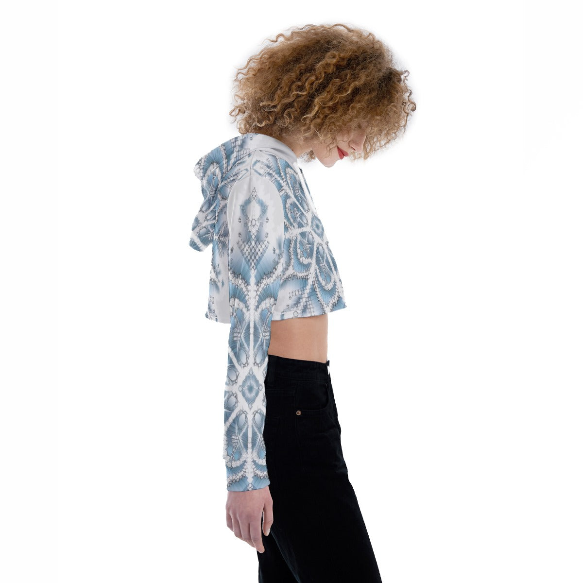 All-Over Print Women's Crop Top Hoodie