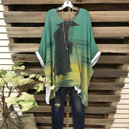 All-Over Print Women's Bat Sleeve Shirt