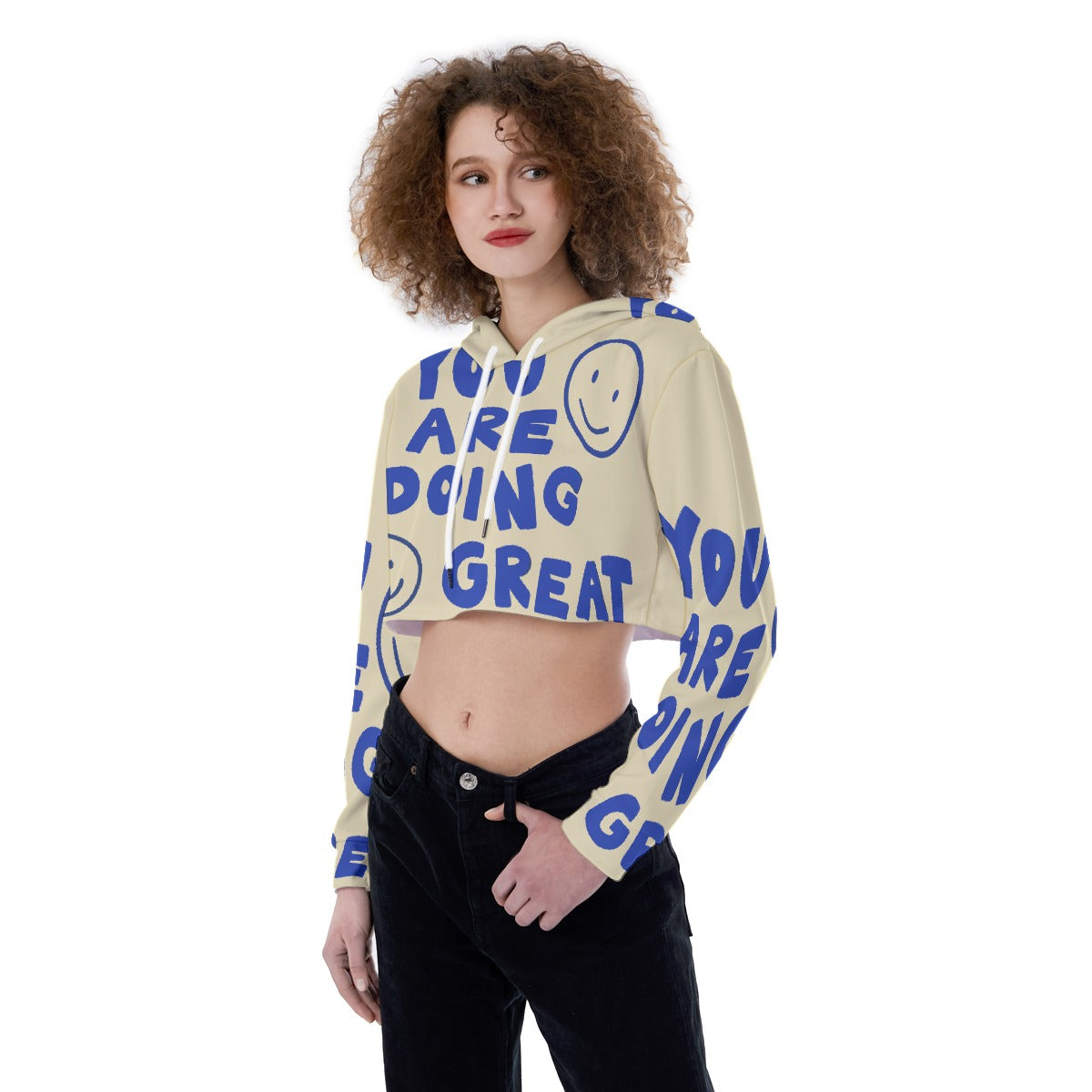 All-Over Print Women's Crop Top Hoodie