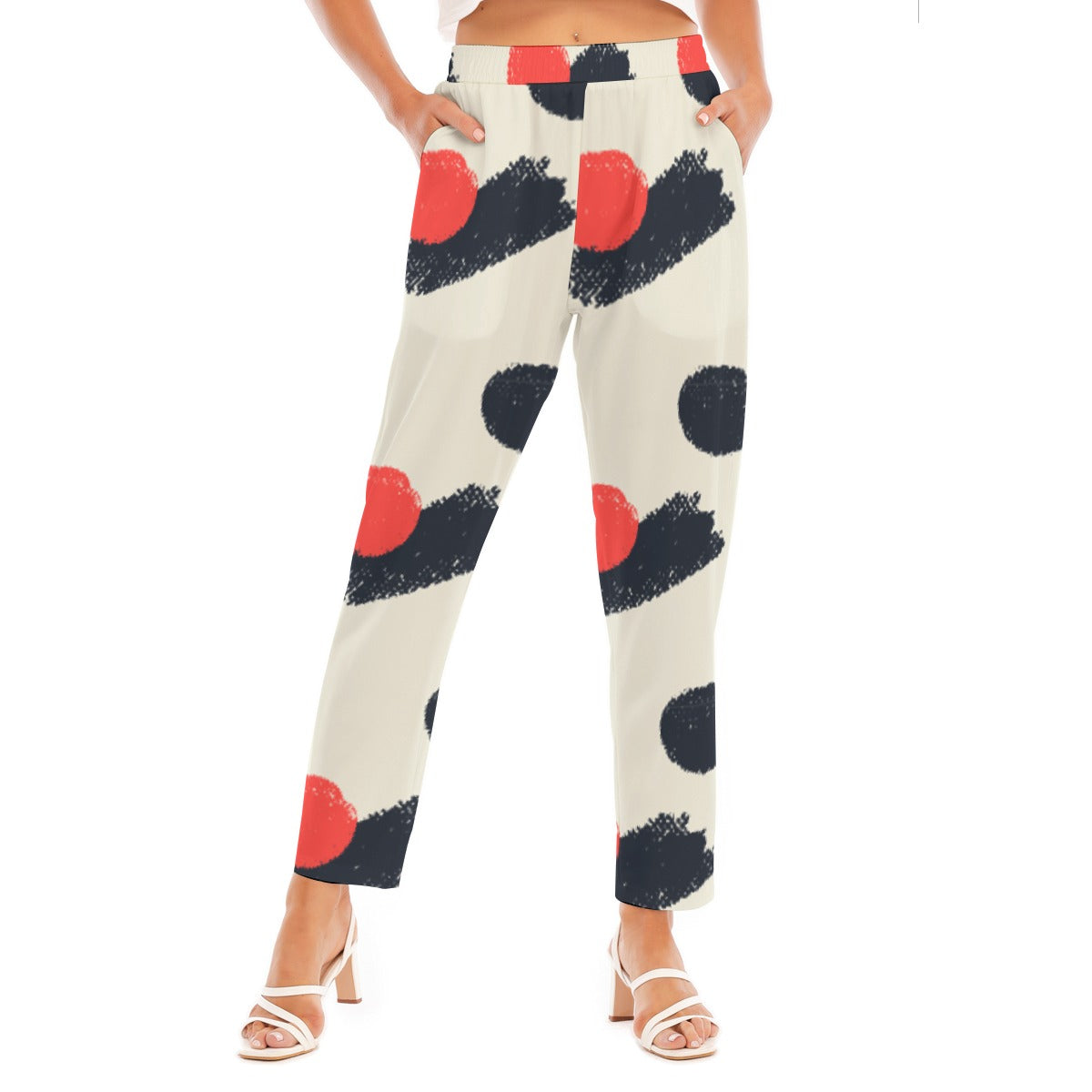 All-Over Print Women's Loose Straight-leg Pants