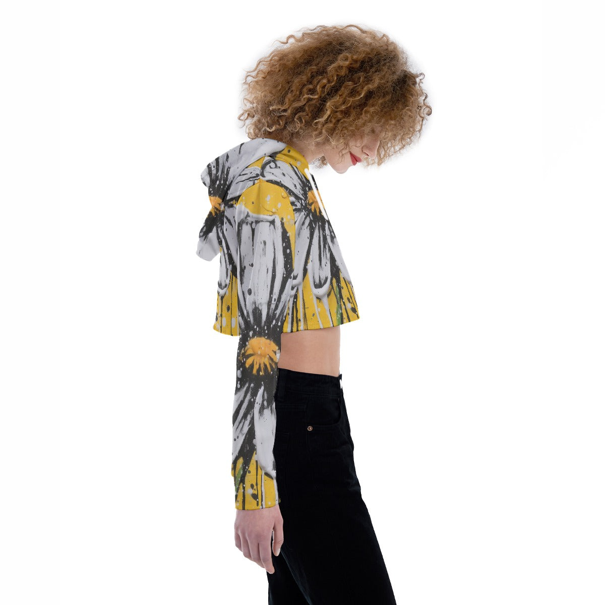 All-Over Print Women's Crop Top Hoodie