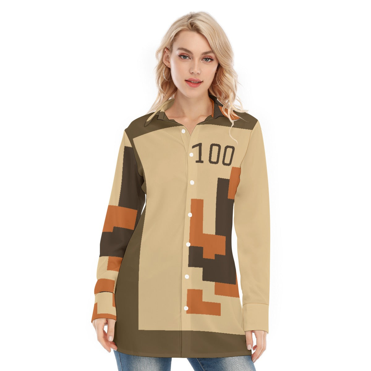 All-Over Print Women's Long Shirt