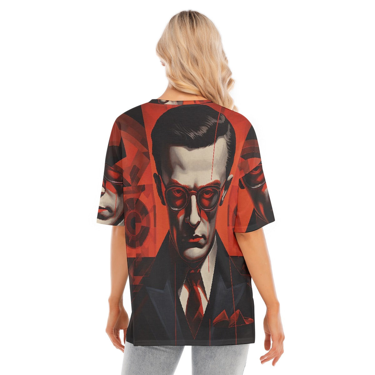 All-Over Print Women's Short Sleeves T-shirt With Hem Split