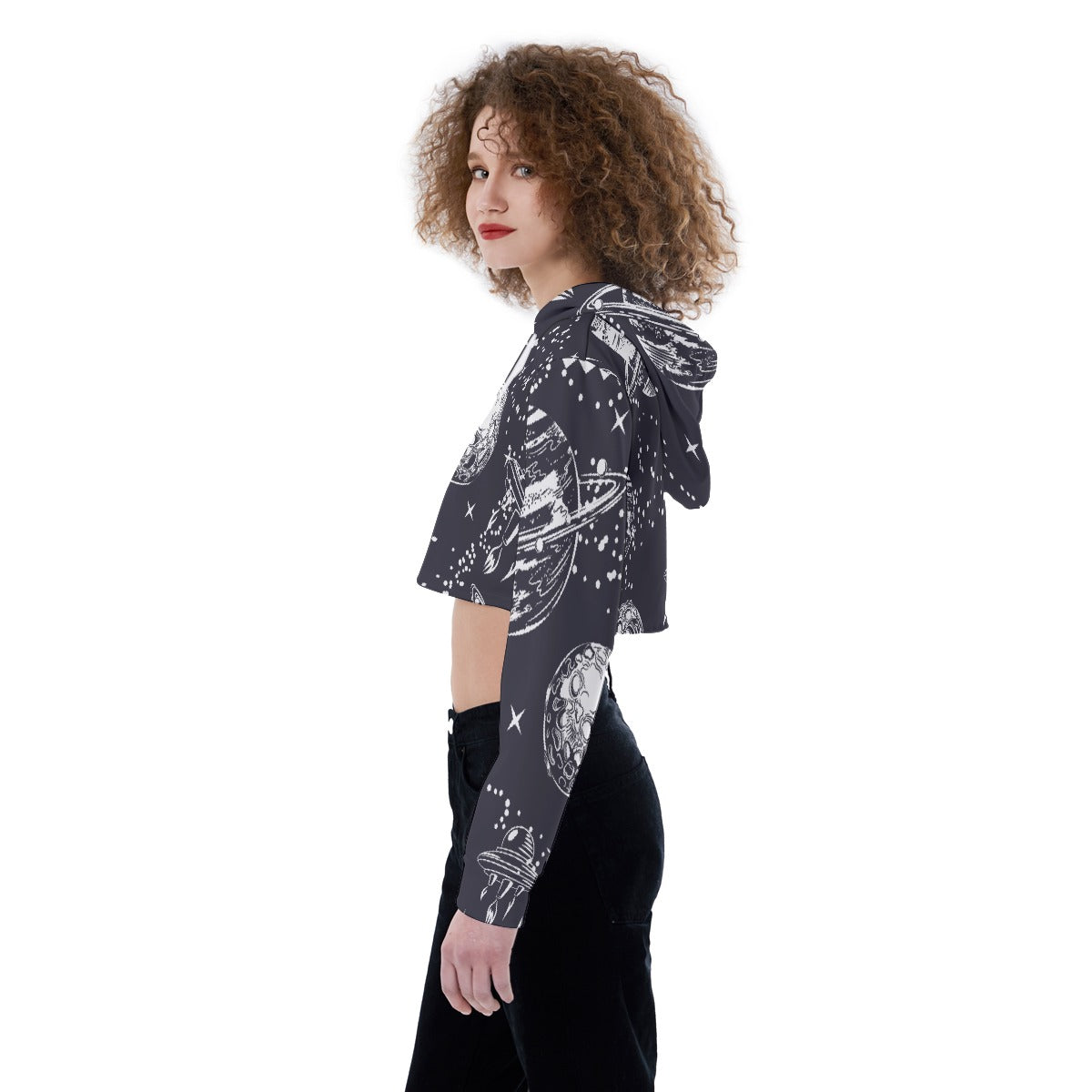 All-Over Print Women's Crop Top Hoodie