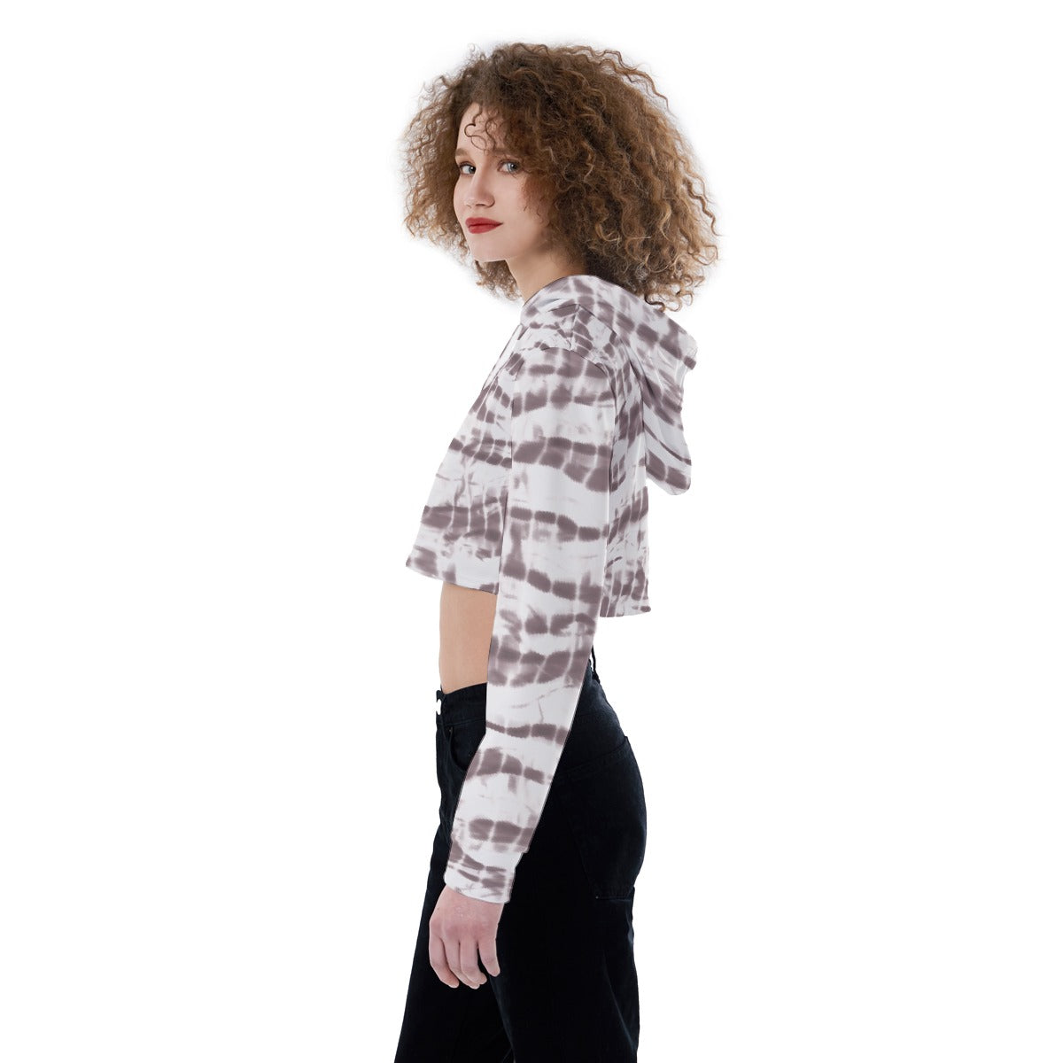 All-Over Print Women's Crop Top Hoodie