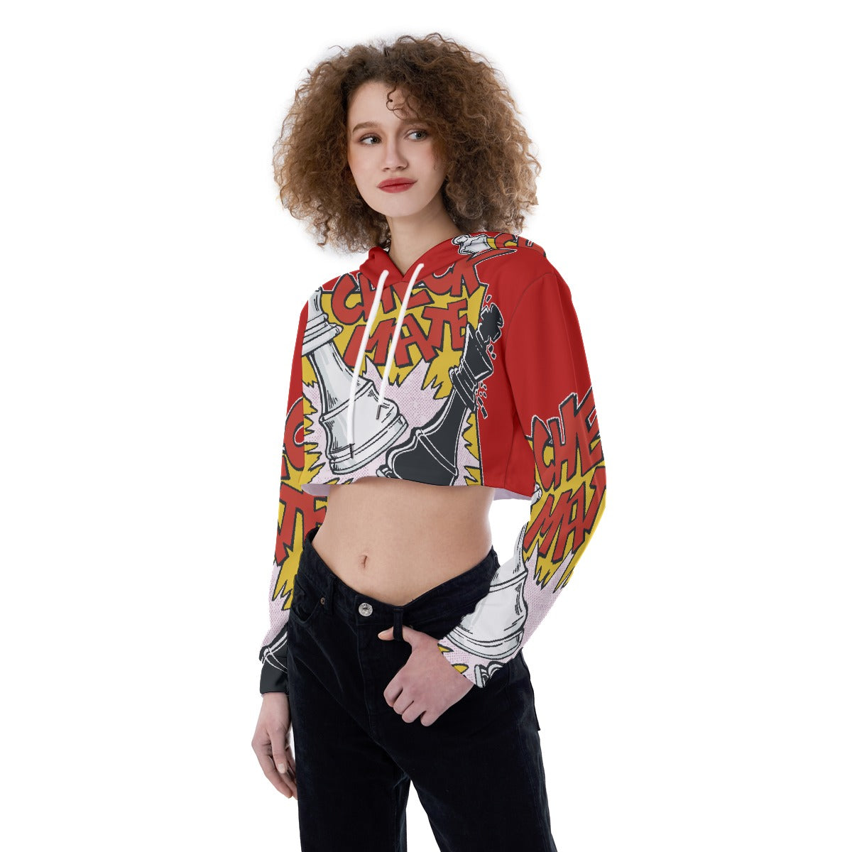 All-Over Print Women's Crop Top Hoodie