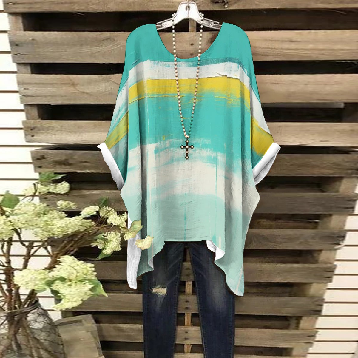 All-Over Print Women's Bat Sleeve Shirt