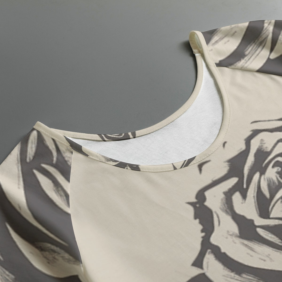 All-Over Print Women's Round Neck T-shirt With Raglan Sleeve