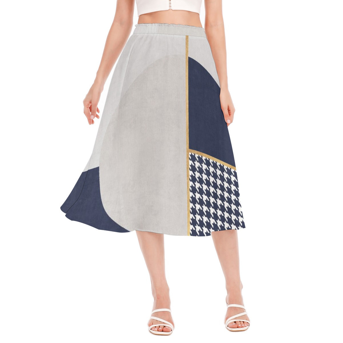 All-Over Print Women's Long Section Chiffon Skirt