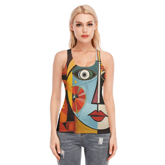 All-Over Print Women's Racer Vest | 190GSM Cotton