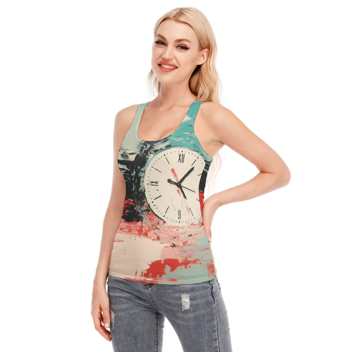All-Over Print Women's Racer Vest | 190GSM Cotton