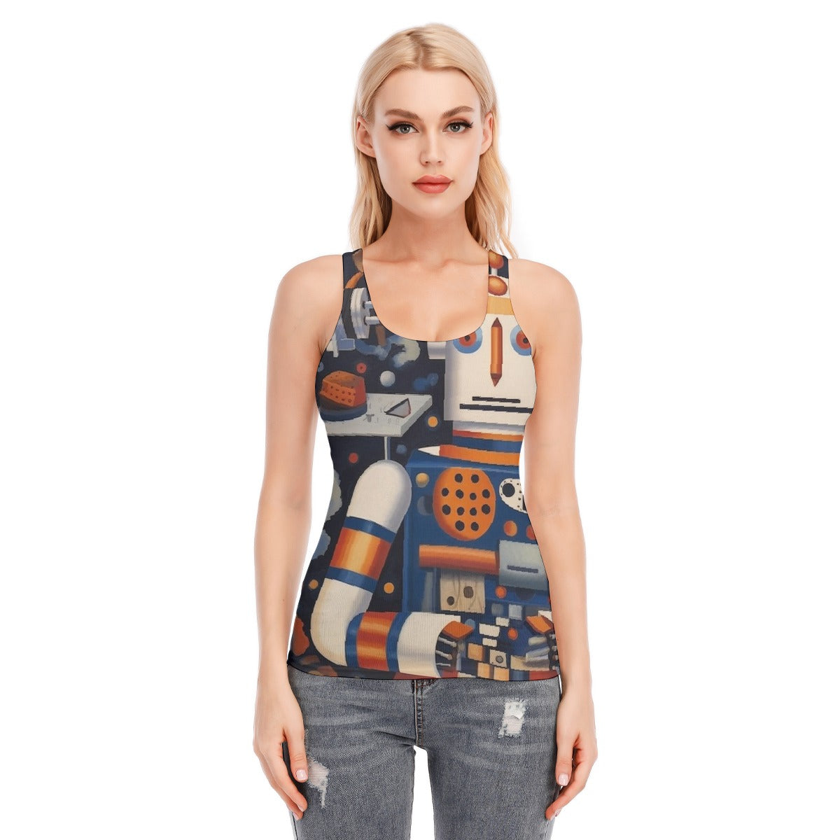 All-Over Print Women's Racer Vest | 190GSM Cotton