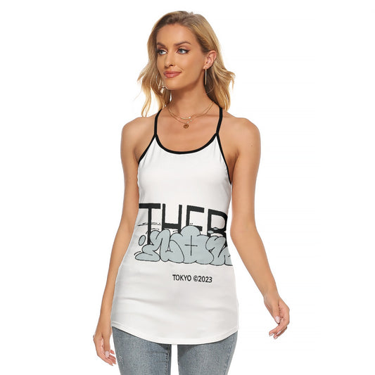 All-Over Print Women's Criss-Cross Open Back Tank Top