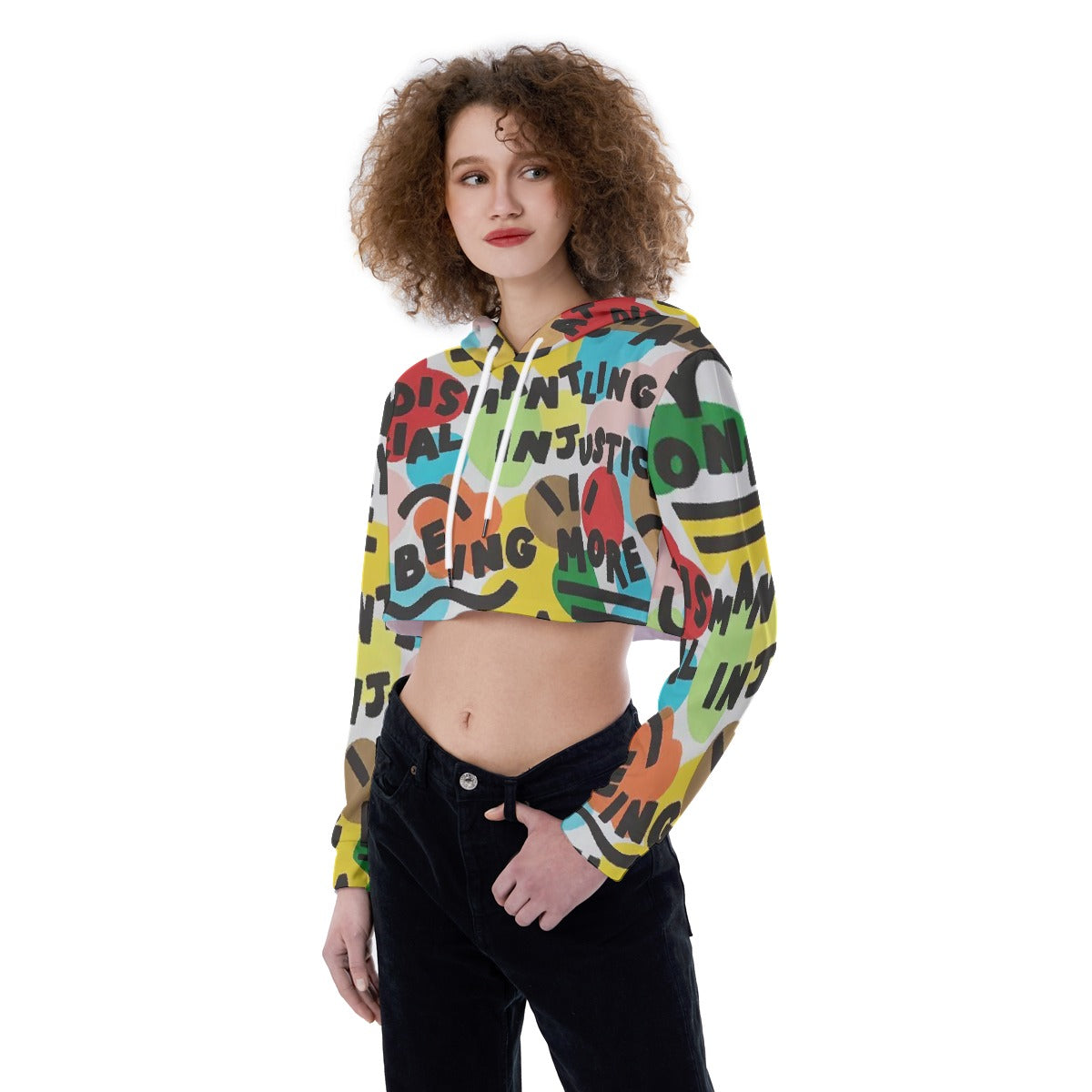 All-Over Print Women's Crop Top Hoodie