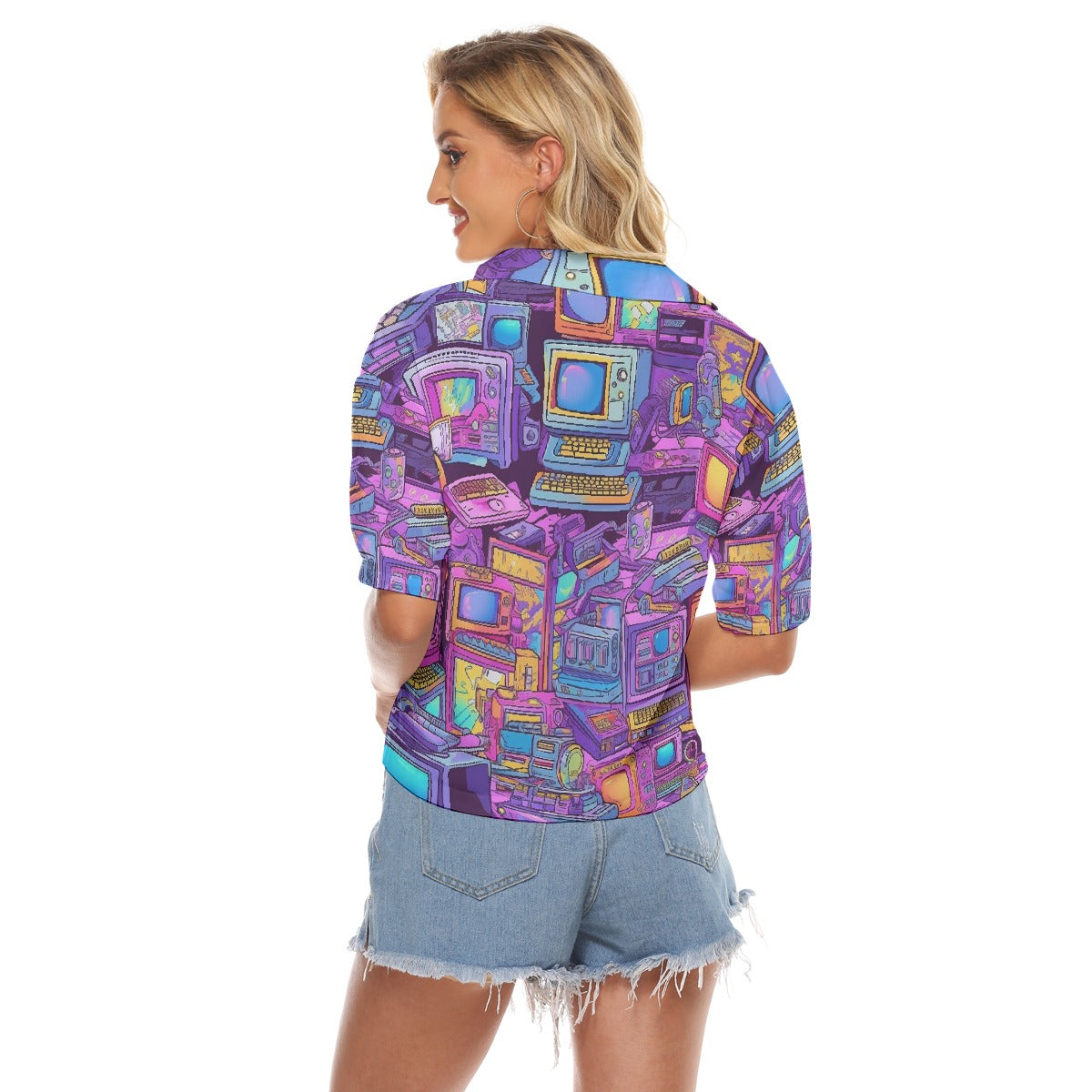 All-Over Print Women's V-neck Shirts