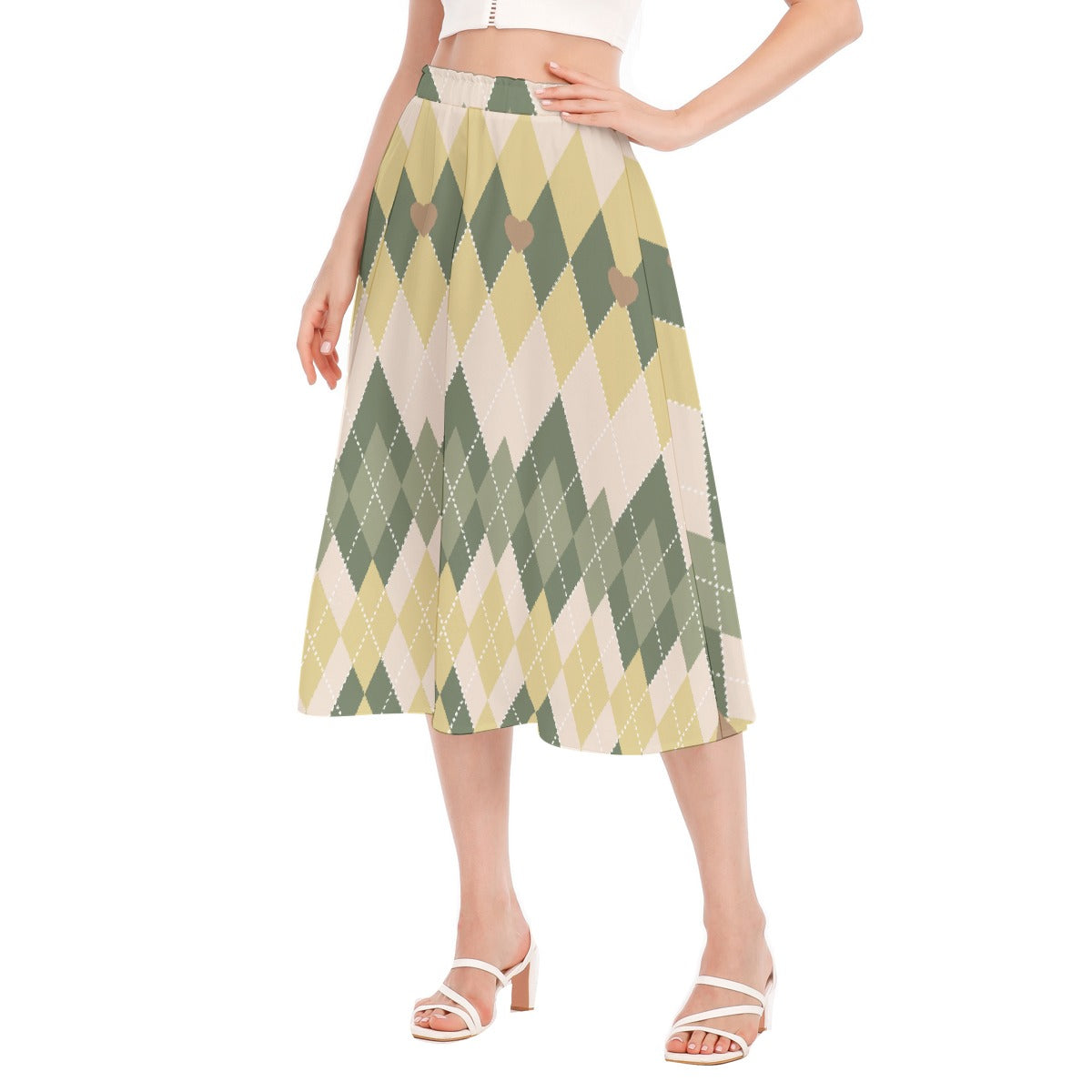 All-Over Print Women's Long Section Chiffon Skirt