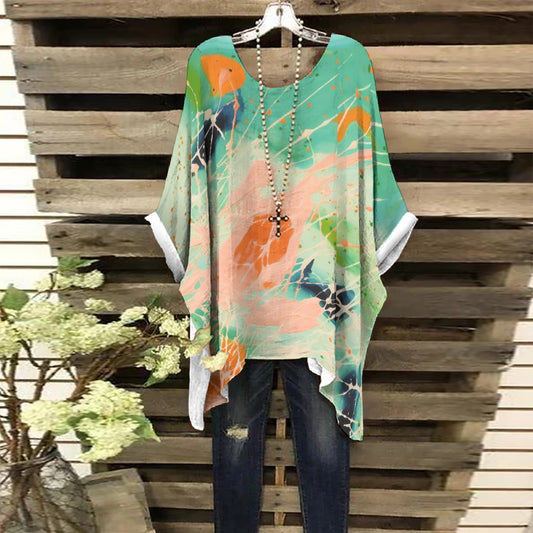 All-Over Print Women's Bat Sleeve Shirt