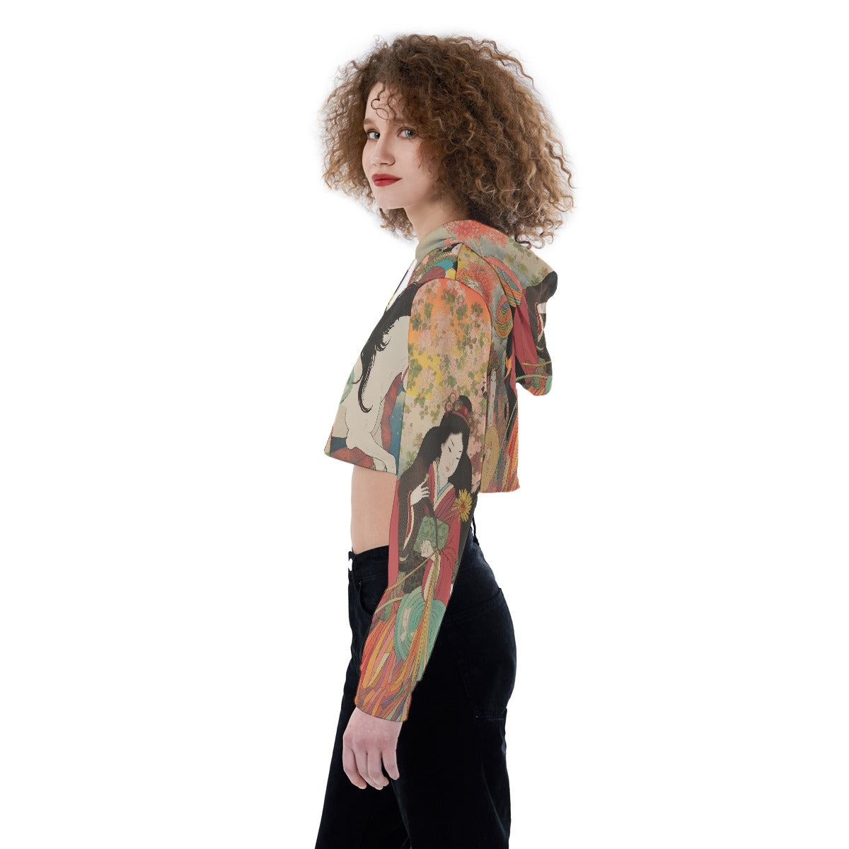 All-Over Print Women's Crop Top Hoodie