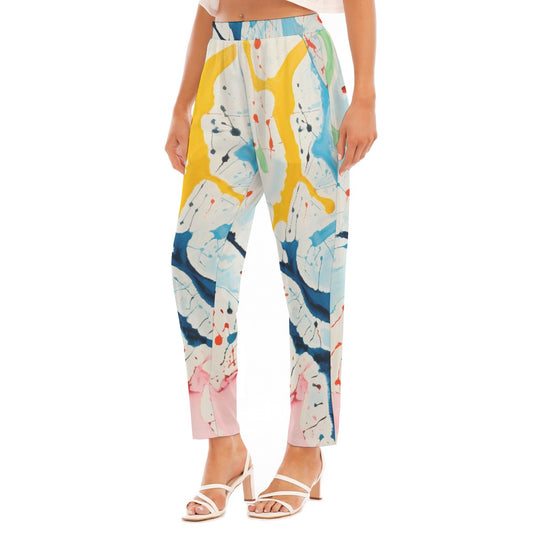 All-Over Print Women's Loose Straight-leg Pants