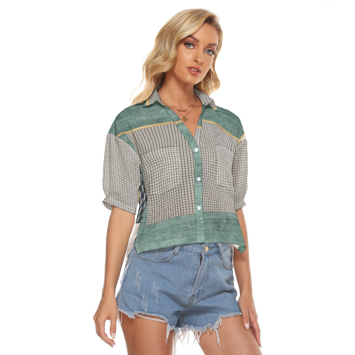 All-Over Print Women's V-neck Shirts