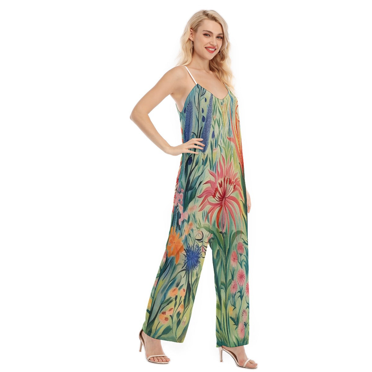 All-Over Print Women's Loose Cami Jumpsuit