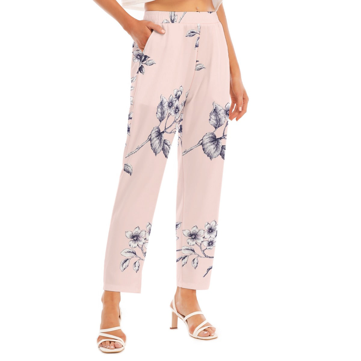 All-Over Print Women's Loose Straight-leg Pants