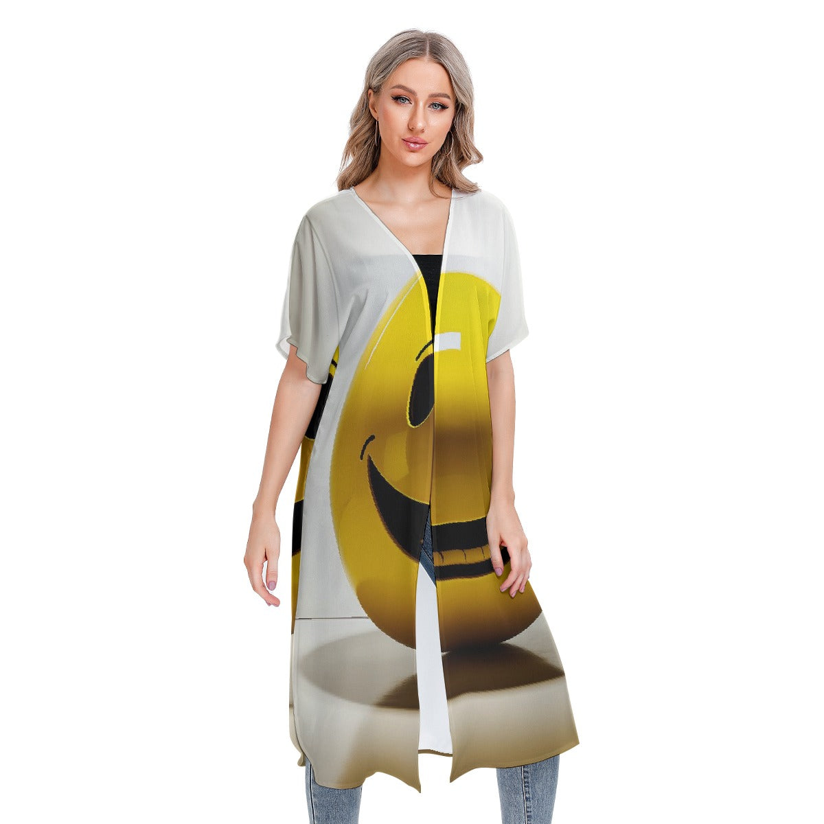 All-Over Print Women's Short Sleeve Cardigan