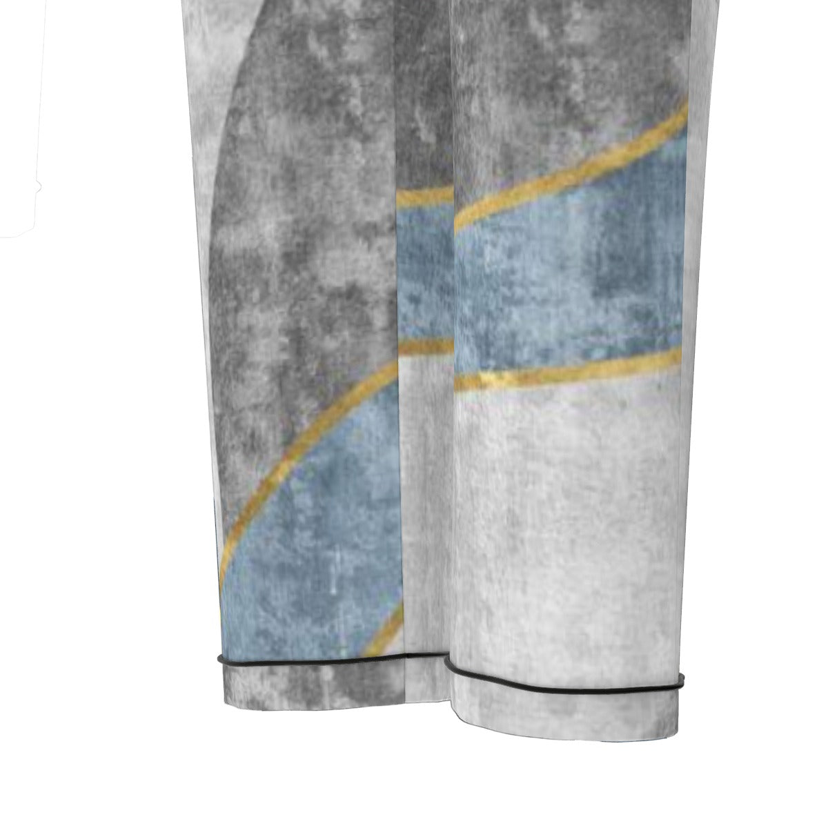 All-Over Print Women's Long Sleeve Pajama Set With Black Contrast Piping